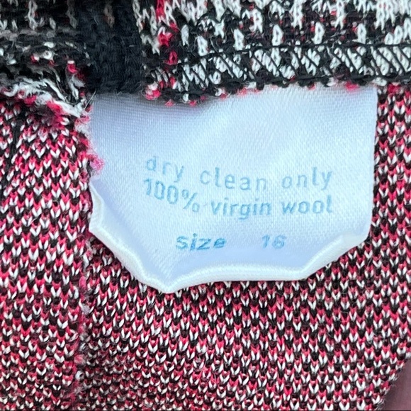 BLEYLE FOR HOOPER 100% Virgin Wool Vintage Plaid Pull On Slacks Size Women’s 16 - Picture 5 of 9